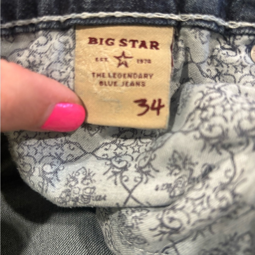 Preloved Big Star Maddie Cropped Jeans Size 34 - Picture 8 of 8